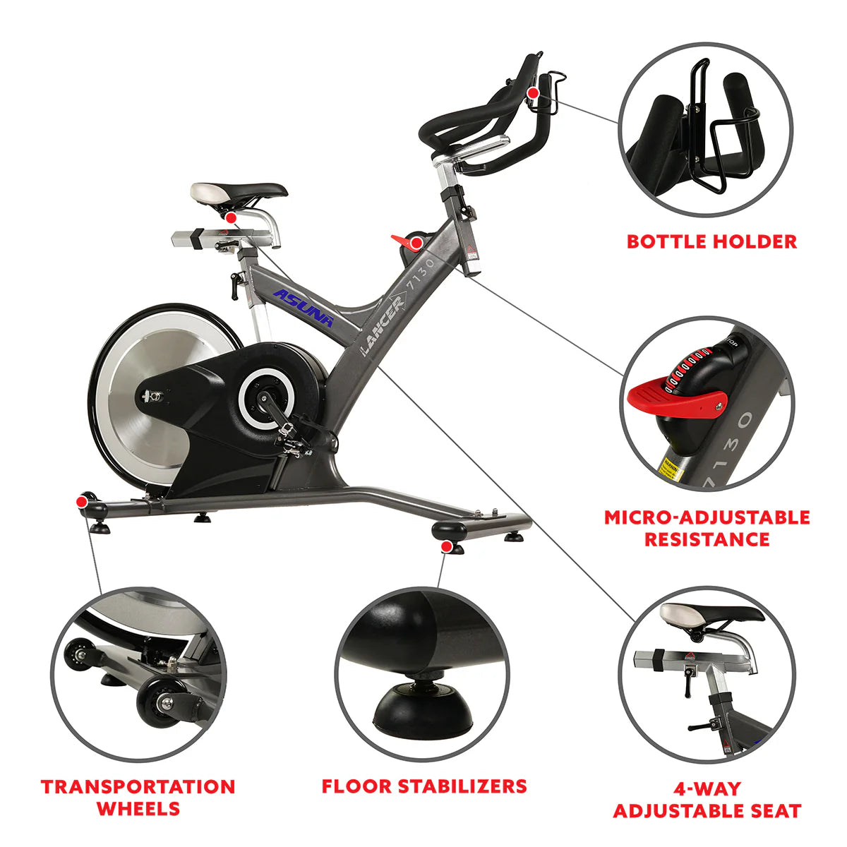 Lancer Rear Flywheel Commercial Exercise Bike