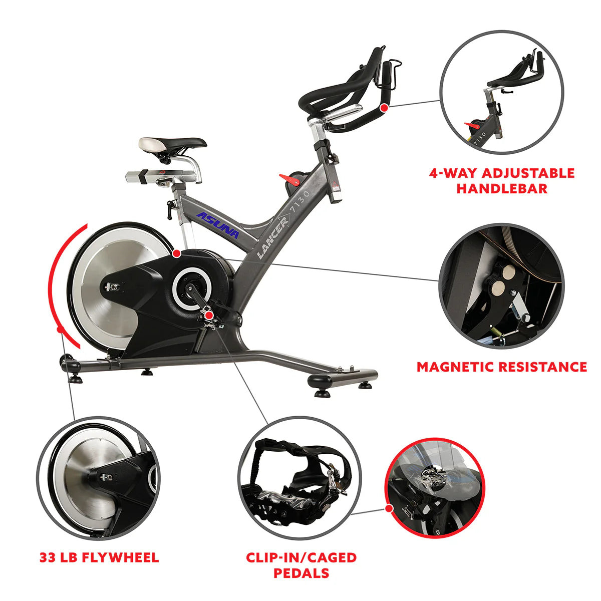 Lancer Rear Flywheel Commercial Exercise Bike