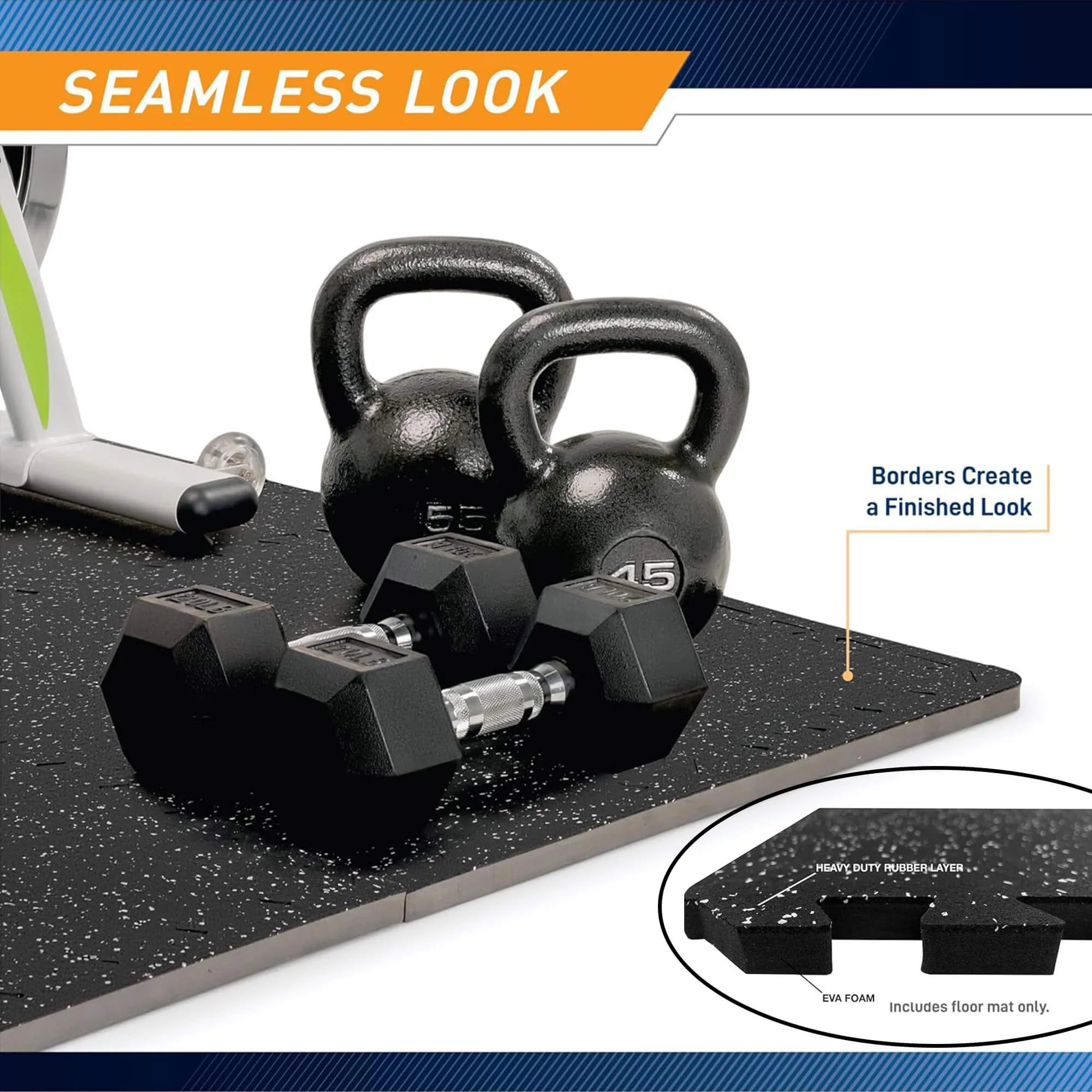 Rubber Flooring Gym Mats with EVA Foam