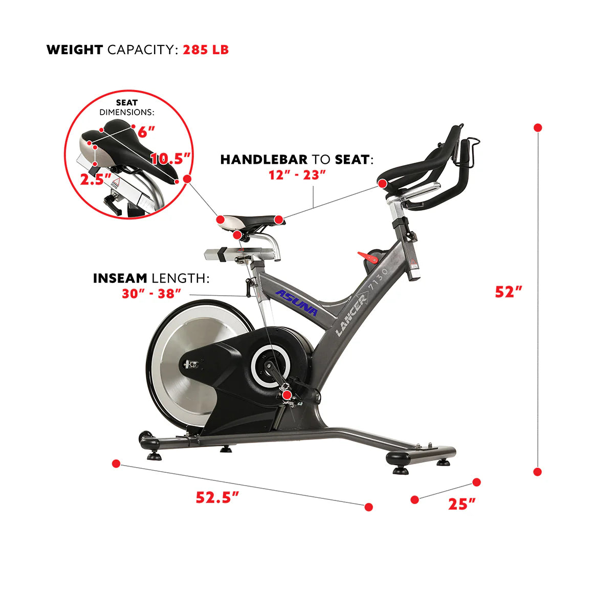 Lancer Rear Flywheel Commercial Exercise Bike